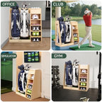 WINGYZ Golf Bag Storage for 2 Bags, Premium Birch Plywood Organizer - Image 4