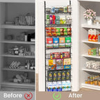 ElegantArray 10-Tier Pantry Door Organizer, Black - Image 5
