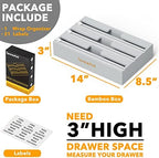 SpaceAid WrapNeat 3 in 1 Wrap Organizer with Cutter and Labels, Plastic Wrap, Aluminum Foil and Wax Bamboo Dispenser for Kitchen Storage Organization Holder for 12" Roll (Gray) - Image 3