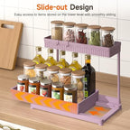 Sevenblue 3-Pack 2-Tier L-Shaped Under Sink Organizers with Sliding Drawers - Image 3