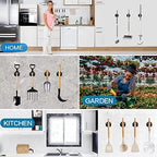 JAMEND CLXP 3PCS Broom and Mop Holder, Heavy Duty Garden Tool Organizer Rack Rake and Shovel Handle, Stainless Steel Mop Hanger. Wall Mounted Utility Rack with Screws, Silver. - Image 7