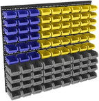 Wall Mounted Storage System 90PCS - Heavy-Duty Plastic Bins for Garage，Home, Closet & Bedroom Organization, Rack Holds Nuts, Bolts, Tools, Hardware by Unknown