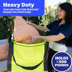 DURASACK Heavy Duty Storage Tote Bag 22-Gallon, Lime Green - Image 4