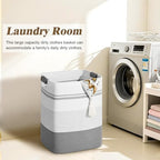 Laundry Hamper, 85L Tall Laundry Basket with Leather Handles, Rectangle Large Clothes Hamper for Organizing, Cotton Woven Laundry Baskets Storage Hampers for Bedroom, Nursery, Living Room - Image 4
