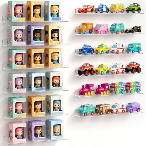 Lifewit Acrylic Floating Shelves for Wall 14" Clear, 12 Pack by Lifewit