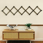 WEBI Accordion Wall Hanger,Accordion Hat Rack for Wall,Expandable Wooden Coat Rack Wall Mounted,Accordion Hook Rack for Hats,Caps,16 Peg,Dark Walnut - Image 5