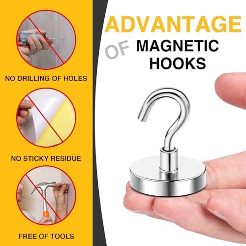 DIYMAG Magnetic Hooks 10pcs 170lbs Cruise Essentials 2026 Magnet Hook - Image 5