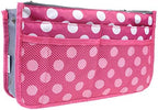 Vercord Purse Organizer Insert for Handbags Bag Organizers Inside Tote Pocketbook Women Nurse Nylon 13 Pockets Rose Dot Medium by Vercord