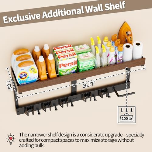 Broom and Mop Organizer Wall Hanging, Broom Hanger Holder Wall Mount - Image 5