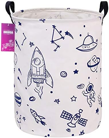 Spaceship Fabric Storage Bin Nursery Organizer Basket by INGHUA