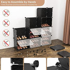 ROJASOP Portable 8-Tier Shoe Cabinet - 48-Pair Shoe Organizer with Expandable, Free Standing, Stackable Space Saving Design and 2 Exclusive Versatile Hooks for Bedroom - Image 6