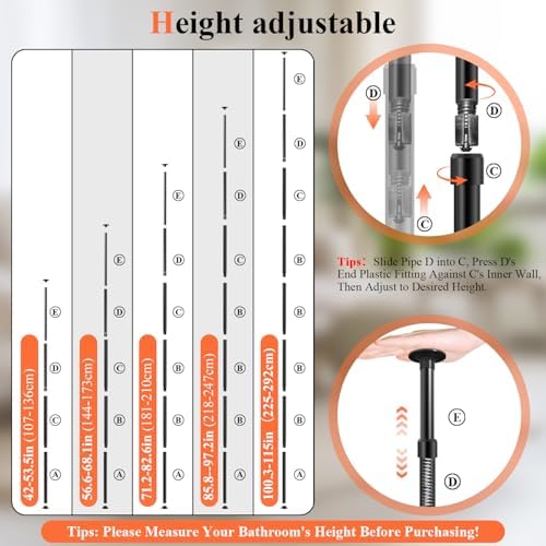 4-Tier Rustproof Corner Shower Caddy with Tension Pole - Image 3