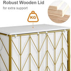WOWLIVE Double Laundry Hamper with Lid, Rolling Laundry Basket with Wheels - Image 6