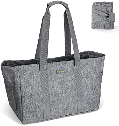 BALEINE Soft 9 Gallon Extra Large Utility Tote, Foldable Reusable Storage Bag (Winter Gray) by BALEINE