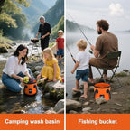 Car Wash Bucket 3.2 Gallon, Collapsible Bucket for Cleaning, Fishing Bucket with Handle for Car Washing, Traveling, Beach, Portable Wash Basin for Cleaning Supplies RV Essentials and Outdoor Camping - Image 5