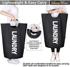 2-Pack XXL Laundry Basket, Big Laundry Hamper Bag with Handles, 130L Black - Image 5