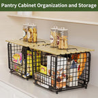 2 Pack Stackable Potato Onion Bins, Pantry Organizers and Storage - Image 2