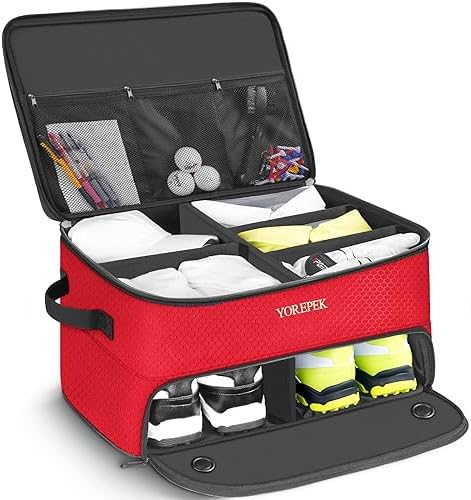 YOREPEK Golf Gifts for Men, 2 Layer Golf Trunk Organizer for 2 Pair Shoes by YOREPEK