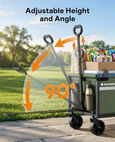 Collapsible Wagon Cart with Wheels, 220LBS for Grocery Shopping Camping - Image 6