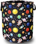 Funny Astronaut Laundry Basket Oxford Cloth Foldable Hamper 18.9x16.5In by SELIONLIKN