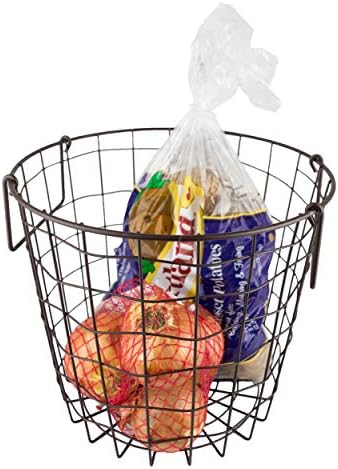 DII Metal Wire Utility Storage Bin, Small Round, 12x12x10, Bronze - Image 3