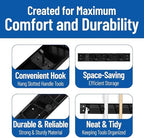 Carlisle FoodService Products 4073100 Roll 'N Grip Mop, Broom and Tool Holder / Storage System, 3 Positions + 1 Hook - Image 4