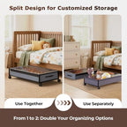 OMAIRA Under Bed Storage with Wheels, Underbed Shoe Storage Organizer with Clear Lids,& Rolling Drawers for Clothes, Shoes, Toys – Multi-Use Storage Bins and Drawers, 2-Pack Splittable into 4-Pack - Image 6