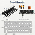 Screwdriver Organizer Wall Mount for Pliers, Screwdrivers, Garage Workshop Storage, Stores up to 43 Pliers or Small Tools, Ideal Gift for Men - Image 2