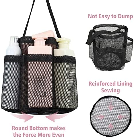 Mesh Shower Caddy Portable - 7 Pockets Large Shower Bag for Dorm, Camping - Image 5