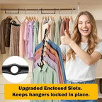 Closet Organizers and Storage, 8 Pack Stronger Space Saving Hangers for 40 Clothes, College Dorm Room Essentials for Guys Girls, Clothes Hanger with 5 Holes, Closet Storage, Magic Home Organization | College Dorm Room Essentials for Guys Girls, Clothes... - Image 4