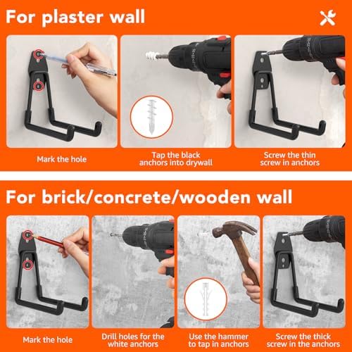42-Pack Heavy Duty Wall Mount Garage Hooks - Image 4