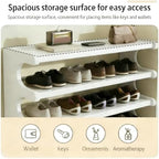 39" Bamboo Shoe Rack - Vertical Shoe Organizer Rack for Small Space, Narrow Shoe Tower for Closet, Entryway, Corner, Tall Shoe Shelf with Removable Shelves, Flexible Storage Shelf for Saving Space - Image 4