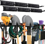 TIDYME Garage Tool Organizer Wall Mount, 96", 6 Racks 12 Hooks, 600 lbs by Tidyme