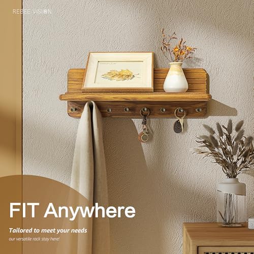 Rebee Vision Key Holder Wall Mount with 8 Key Hooks for Home Decor, Yellow - Image 5