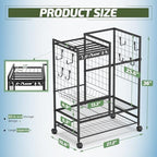 PLKOW Tennis Bag Organizer Tennis Racket Storage Rack, Tennis Equipment Holder for Bags, Balls, Racquet & Accessories, Versatile Gear Organizer for Garage, Club, or School - Image 4