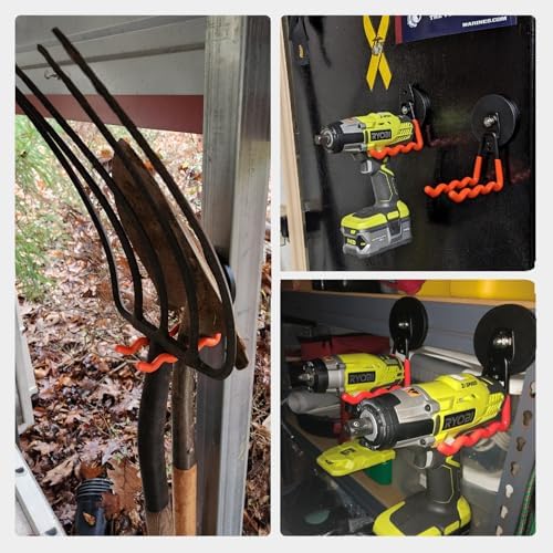 MUTUACTOR 2Packs Large Capability Heavy Duty Magnetic Hooks, Strong Magnet Hooks for Hanging Power Tools, Grill Utensils, Impact Drivers - Image 6
