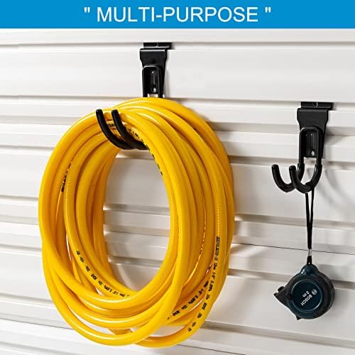 16 Pack Slatwall Hooks, Slatwall Accessories for Garage Storage, Heavy Duty Slat Wall Hanger(Black) - Image 3