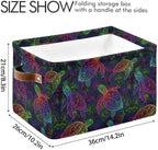 Rectangular Storage Basket Neon Animal Turtle Tortoise Organizer Bin Shelf Baskets For Clothes For Home Office Dorm - Image 3