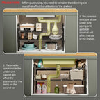 Under Sink Organizers and Storage,Expandable under cabinet organizer Shelf - Image 4