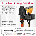 TIDYME Garage Tool Organizer Wall Mount 96", 2 Shelves & 6 Double Hooks - Image 2