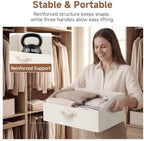 StorageWorks Closet Storage Bins Trapezoid, Beige, Large, 3-Pack - Image 4