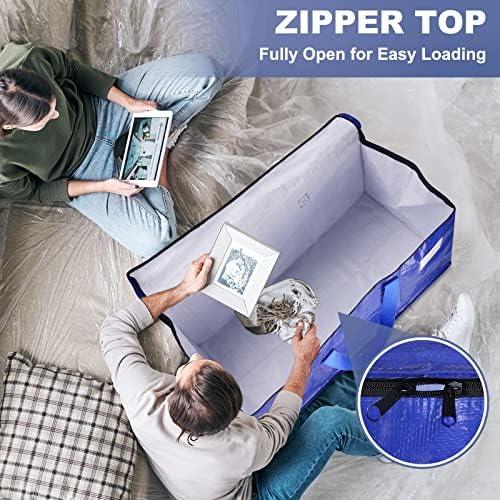 StorageRight Moving Bags, Moving Boxes, 93L 4-Pack Sotrage Bags Totes, Blue - Image 6