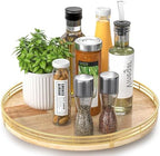 AMH 13-Inch Farmhouse Oak Lazy Susan Cabinet Organizer by AMH
