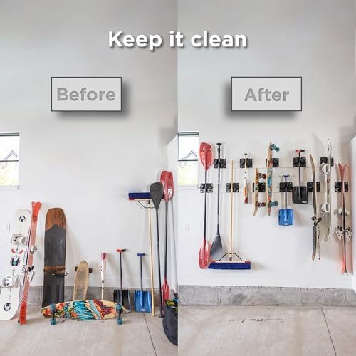 Gravity Grabber, The OG - Ski & Snowboard Wall Mount, Indoor Garage & Home Storage Organizer, Damage-Free Grip, Holds Skis/Boards/Poles/More, Space-Saving Premium Gear Rack, (White 1-Pack) - Image 3