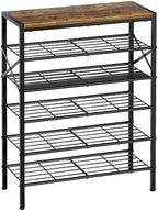 6 Tier Metal Shoe Rack with Wood Top, 18-24 Pairs by UNITSTAGE