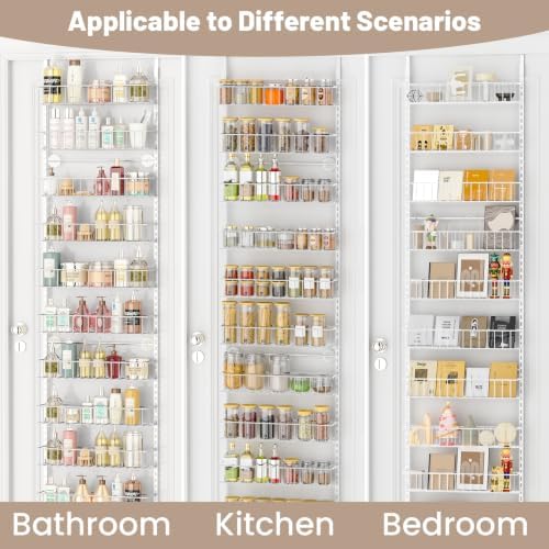 ElegantArray 10-Tier Pantry Door Organizer, White - Image 6