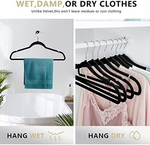 50 Pack Slim Plastic Clothes Hangers Grey | 17.7 in adult size, 0.2 in profile, non-velvet ABS, anti-slip grooves, Closets/dorms/laundry - Image 6