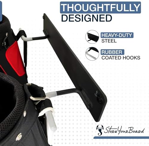 StoreYourBoard Wall Mount Golf Bag Storage Rack, Capacity for 2 Golf Bags - Image 4