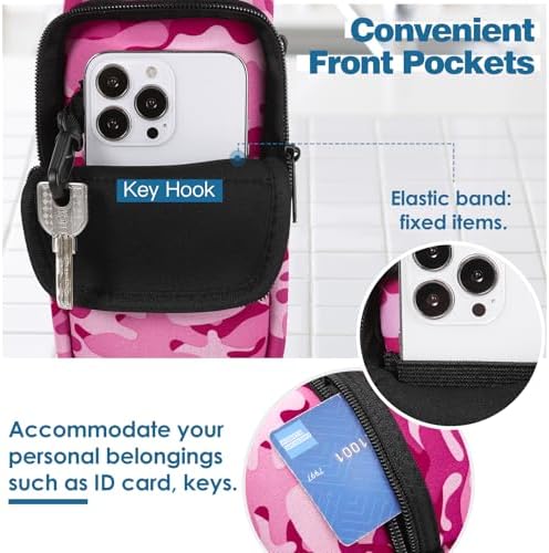 Nuovoware Water Bottle Carrier Bag, 25oz/32oz, Camouflage Pink - Image 2