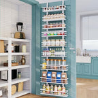 Eastherry Over The Door Pantry Organizer，9-Tier Over The Door Organizer with Adjustable Basket，Metal Hanging Pantry Organizers and Storage for Kitchen, Back of Door Seasoning Rack by Unknown